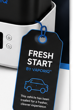 Fresh Start by VaporIQ hang tag certification artwork